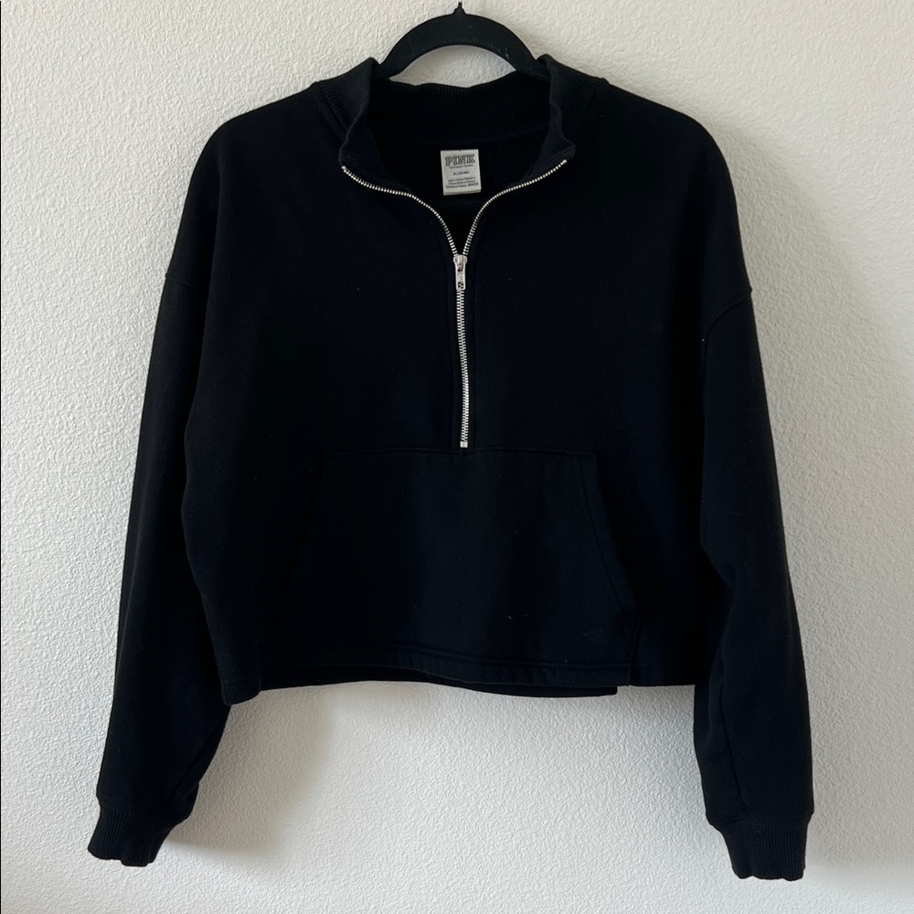 Pink Victoria Secret Half-Zip Sweatshirt